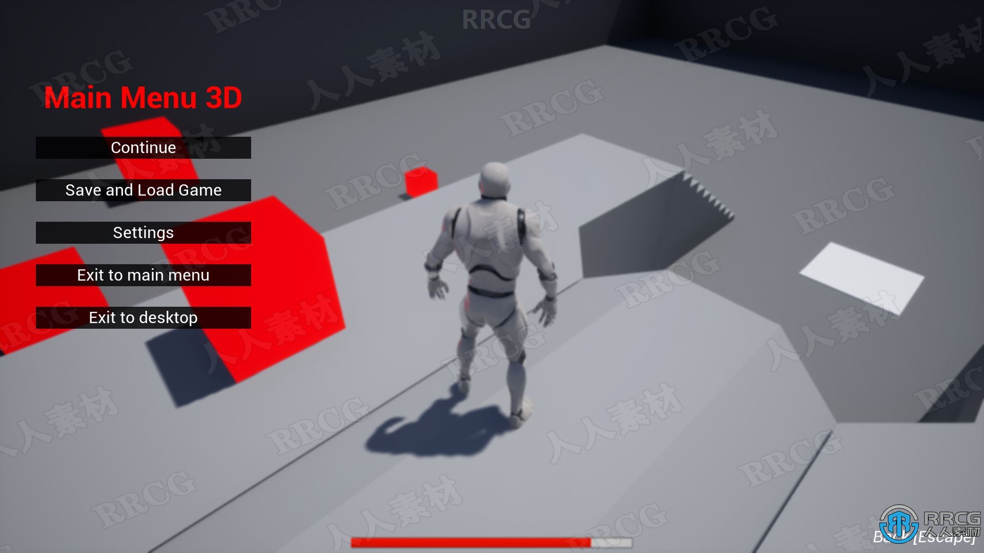 3D主菜单资产系统Unreal Engine游戏素材资源