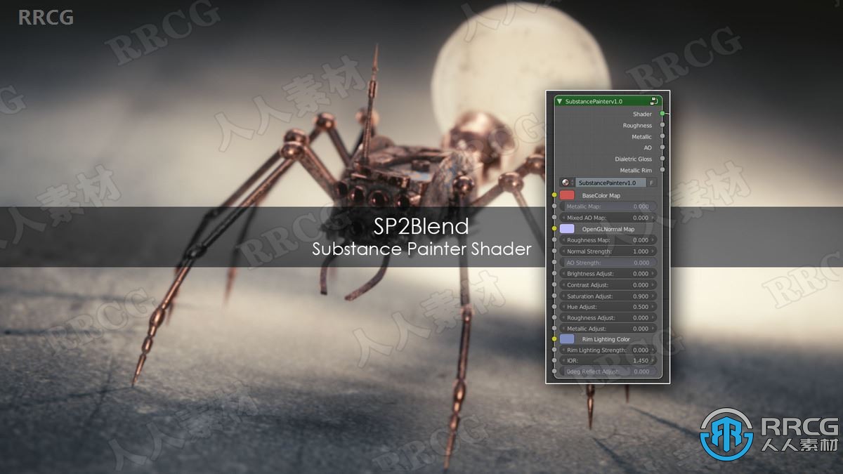 Sp2blend Substance Painter Shader纹理导入Blender插件V1.1版