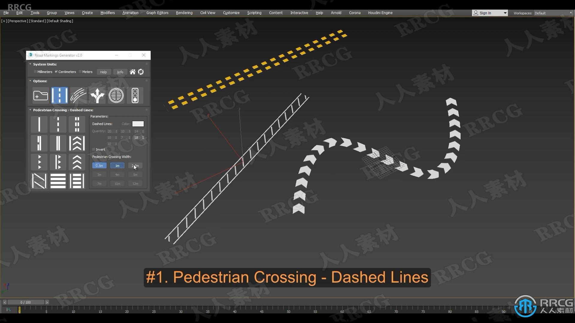 Road Markings Generator道路标识标记生成器3dsmax脚本V2.0版