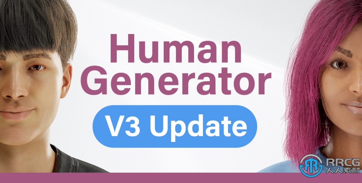 Human Generator人物角色生成器Blender插件V3.0版