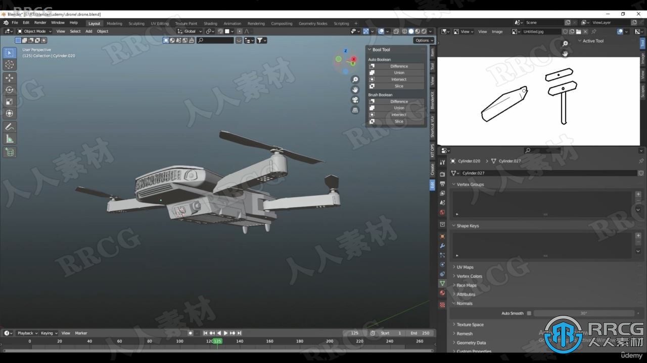 Blender 3D建模与附加组件功能技术训练视频教程