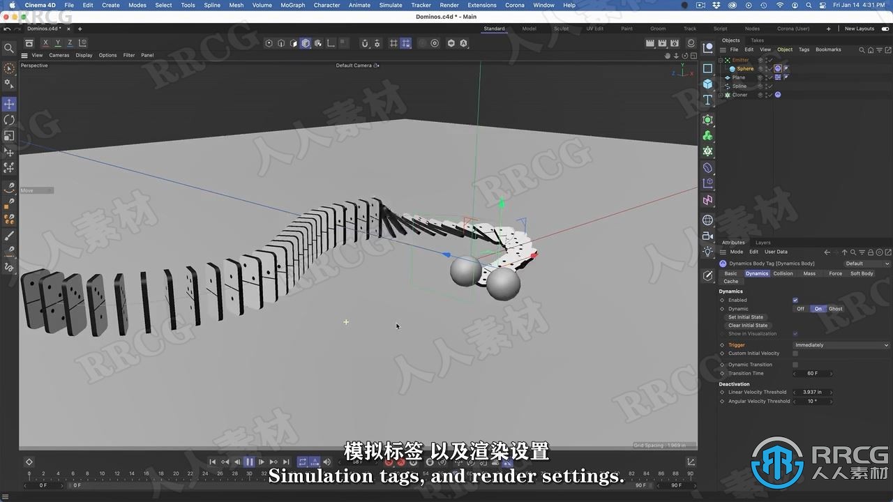 【中文字幕】Cinema 4D中3D模拟仿真技术初学者指南视频教程