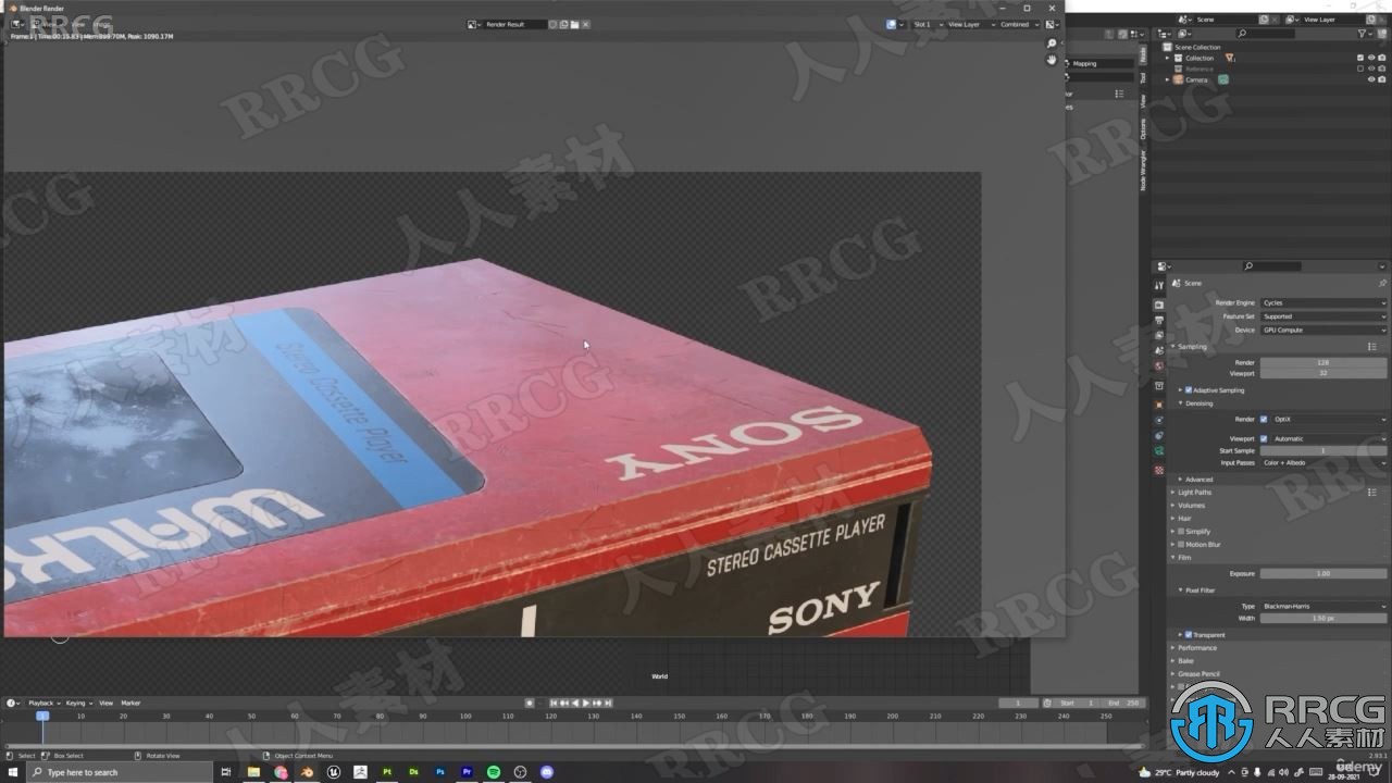 【中文字幕】Blender与SP索尼Sony随身听WalkMan实例制作视频教程