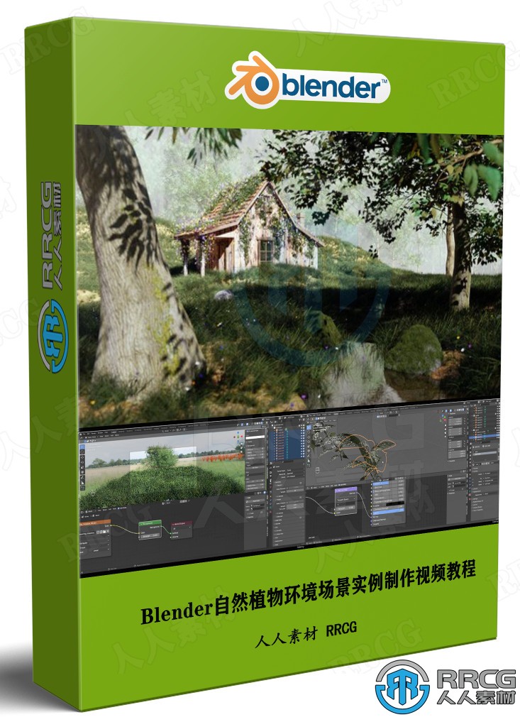 Blender自然植物环境场景实例制作视频教程