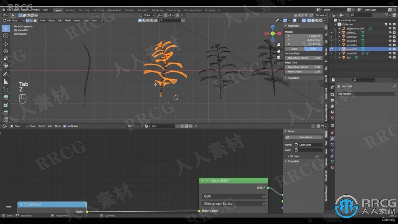 Blender自然植物环境场景实例制作视频教程