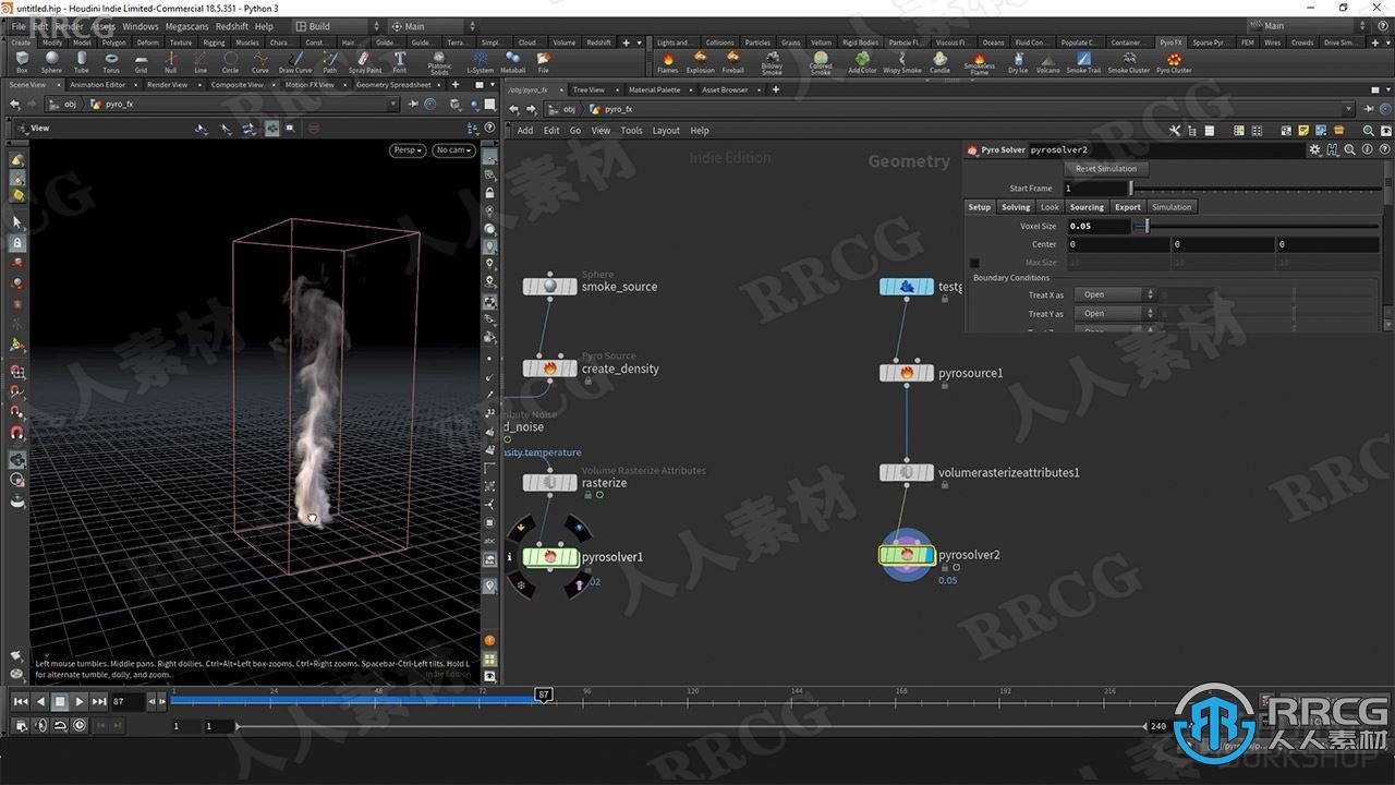 Houdini中Pyro FX模拟特效大师级视频教程第一季