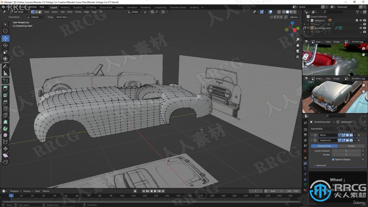 Blender 3.0复古老爷车完整制作工作流程视频教程