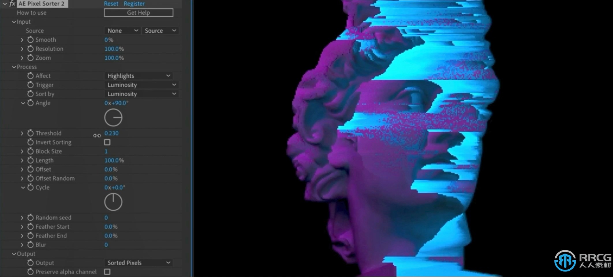 AE Pixel Sorter像素特效AE插件V2.1.0版