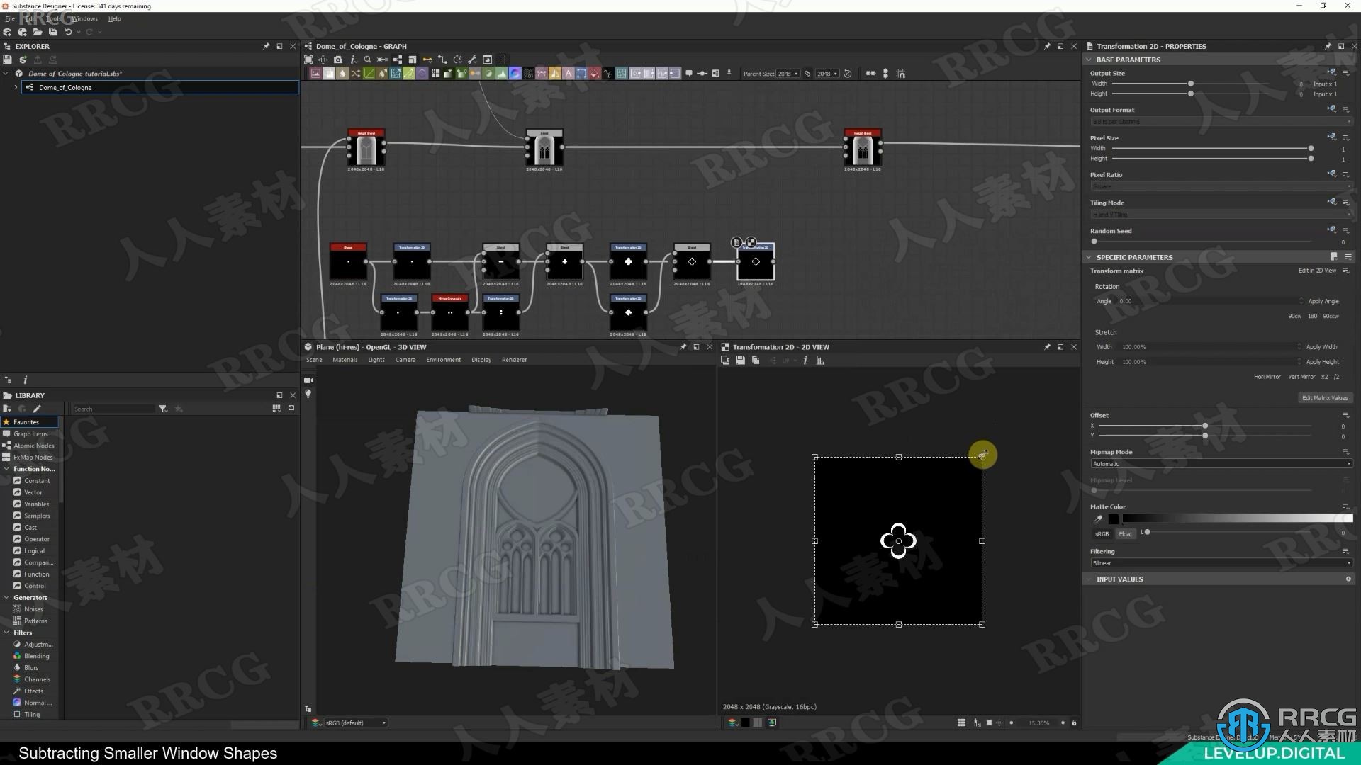 Substance Designer哥特式建筑科隆圆顶材质纹理制作视频教程