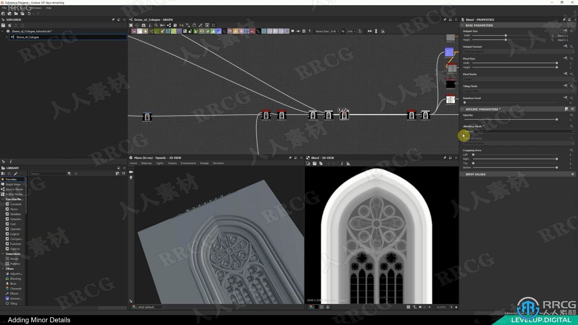 Substance Designer哥特式建筑科隆圆顶材质纹理制作视频教程