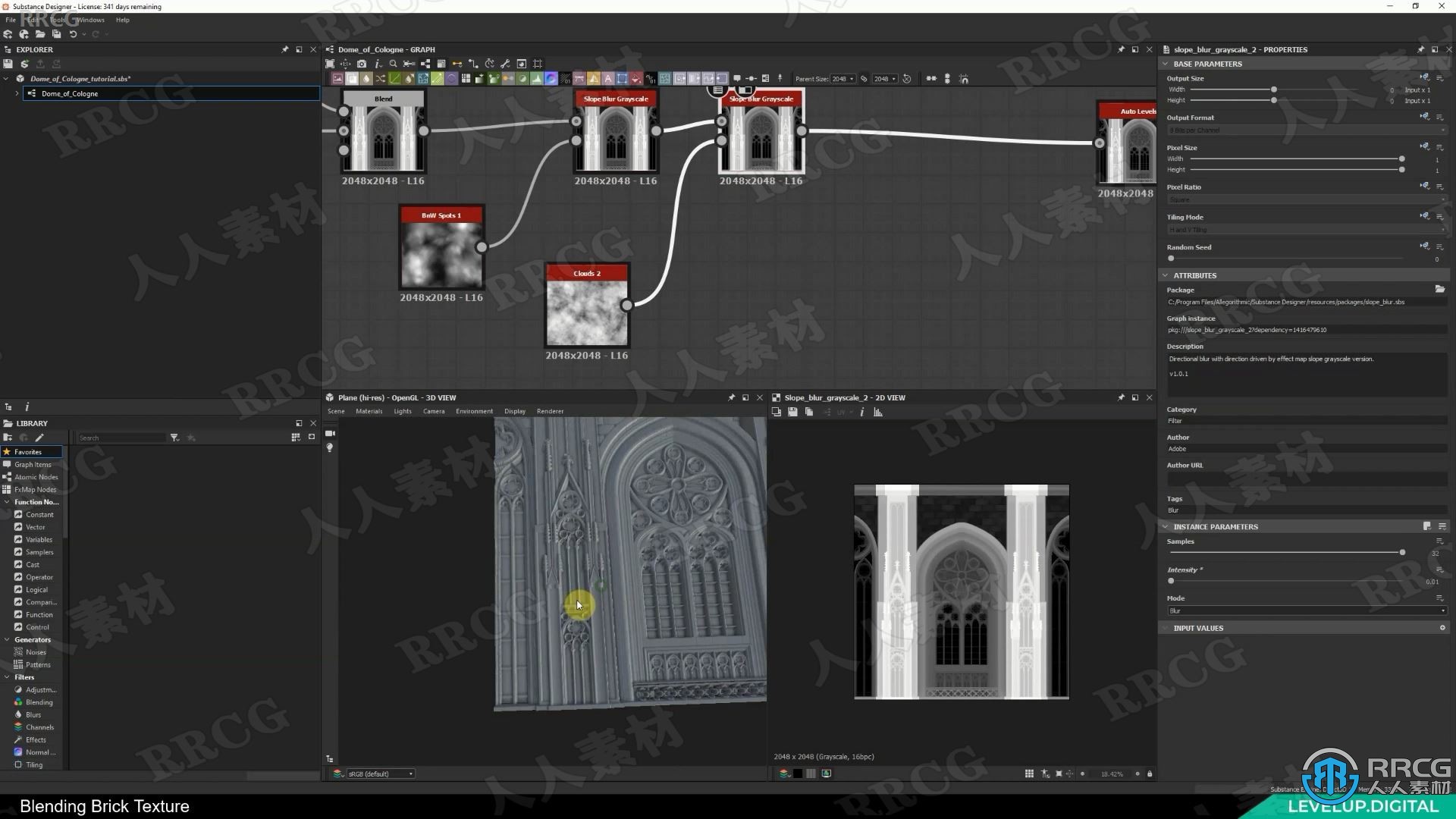 Substance Designer哥特式建筑科隆圆顶材质纹理制作视频教程