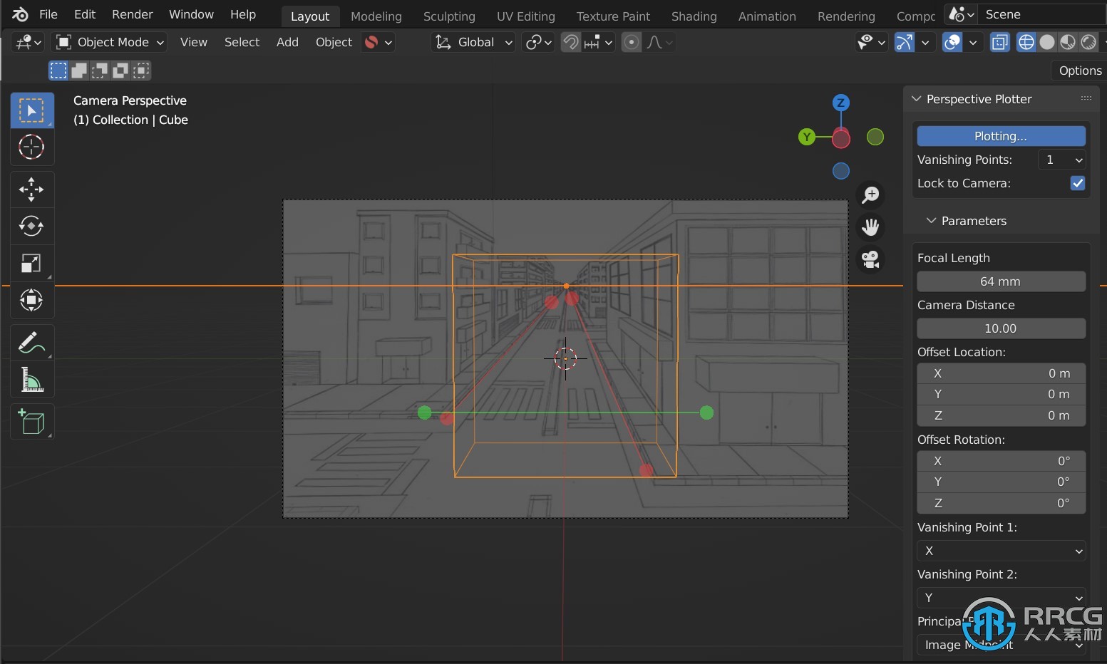 Perspective Plotter相机透视匹配Blender插件V1.2.0版