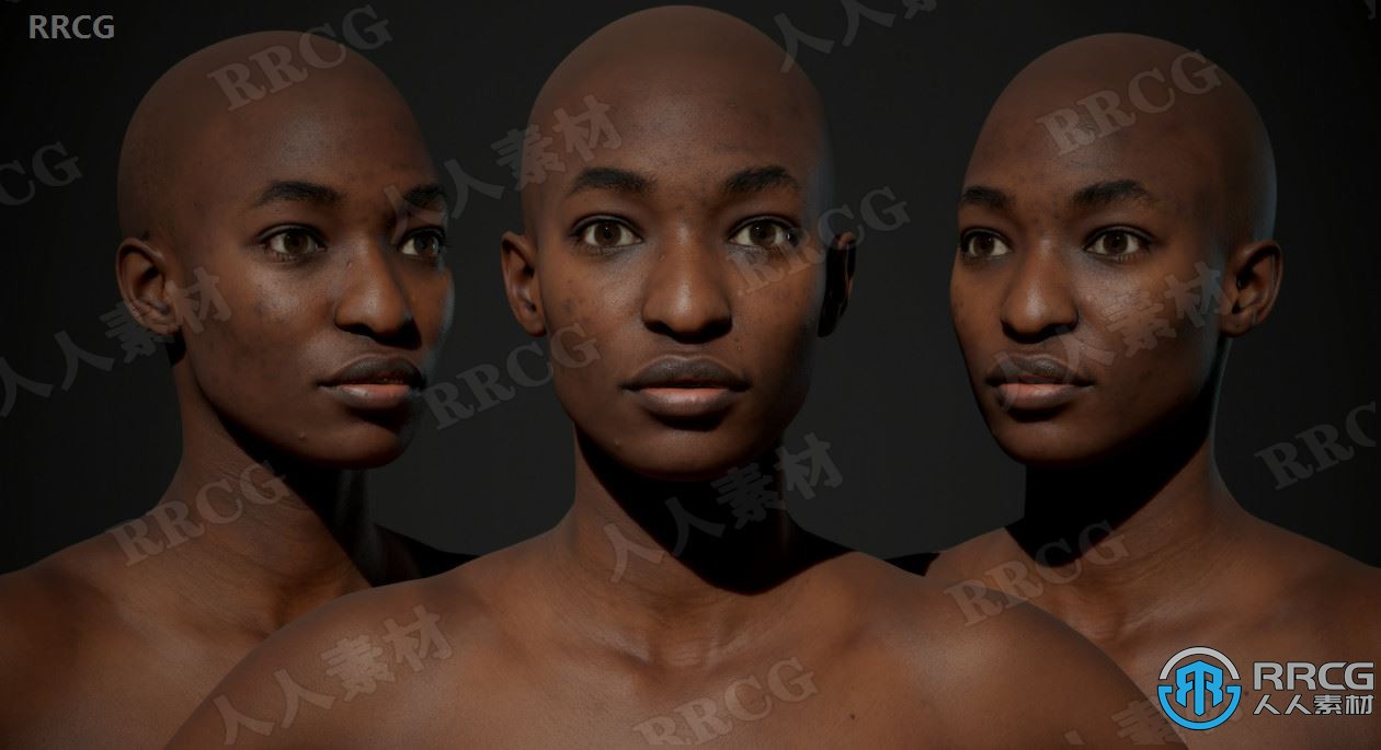 10组Zbrush超逼真男性女性角色身体扫描3D模型贴图合集