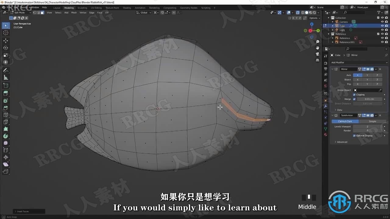 【中文字幕】Blender海洋小鱼角色动画制作要点训练视频教程