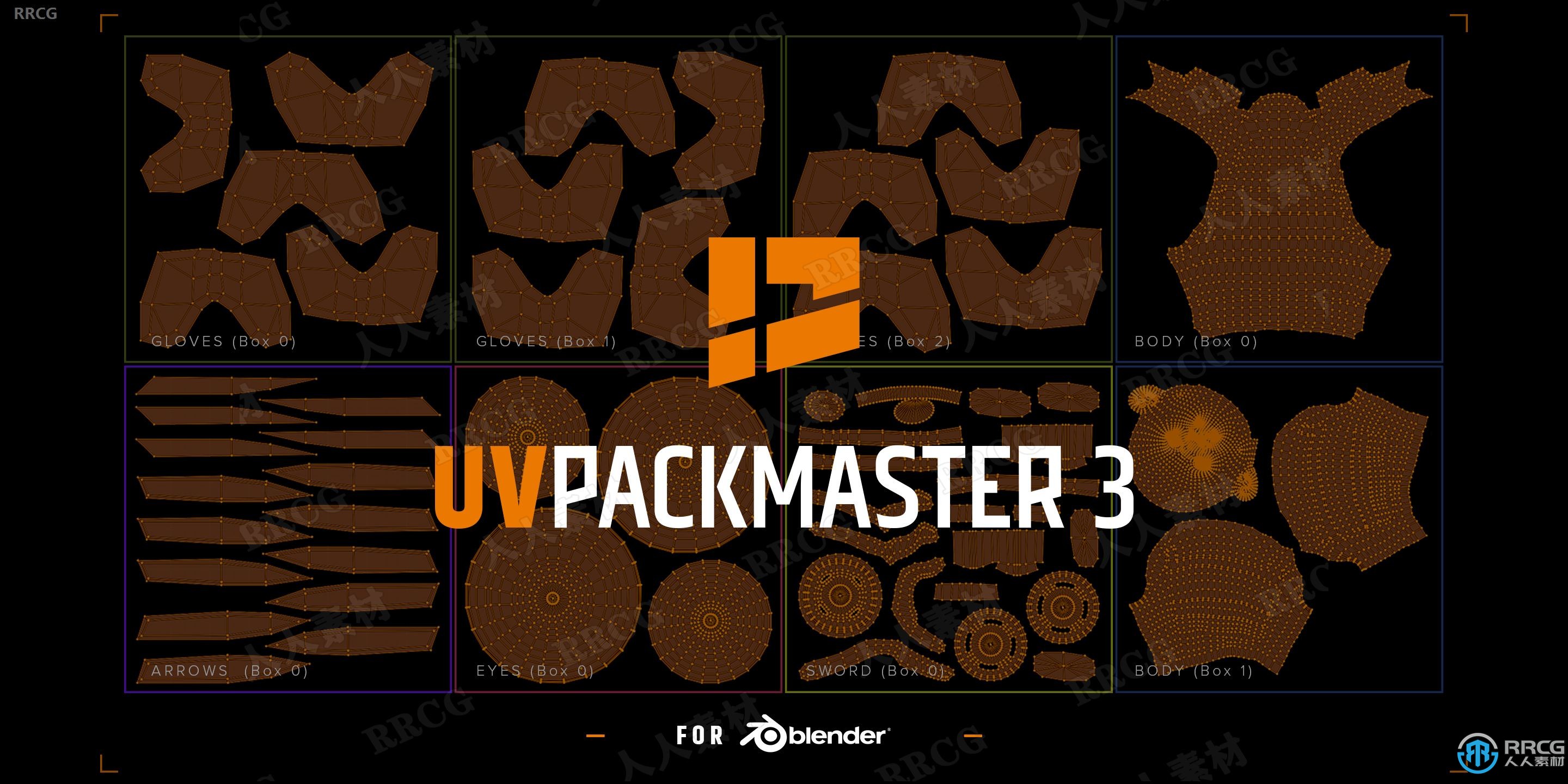 UVPackmaster Pro高效UV贴图Blender插件V3.0.6版