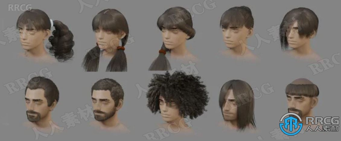 Hair Tool头发建模制作Blender插件V2.38版