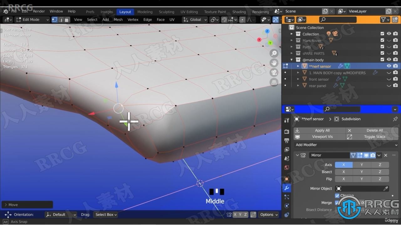 【中文字幕】Blender 3D火星车探测器建模完整制作流程视频教程