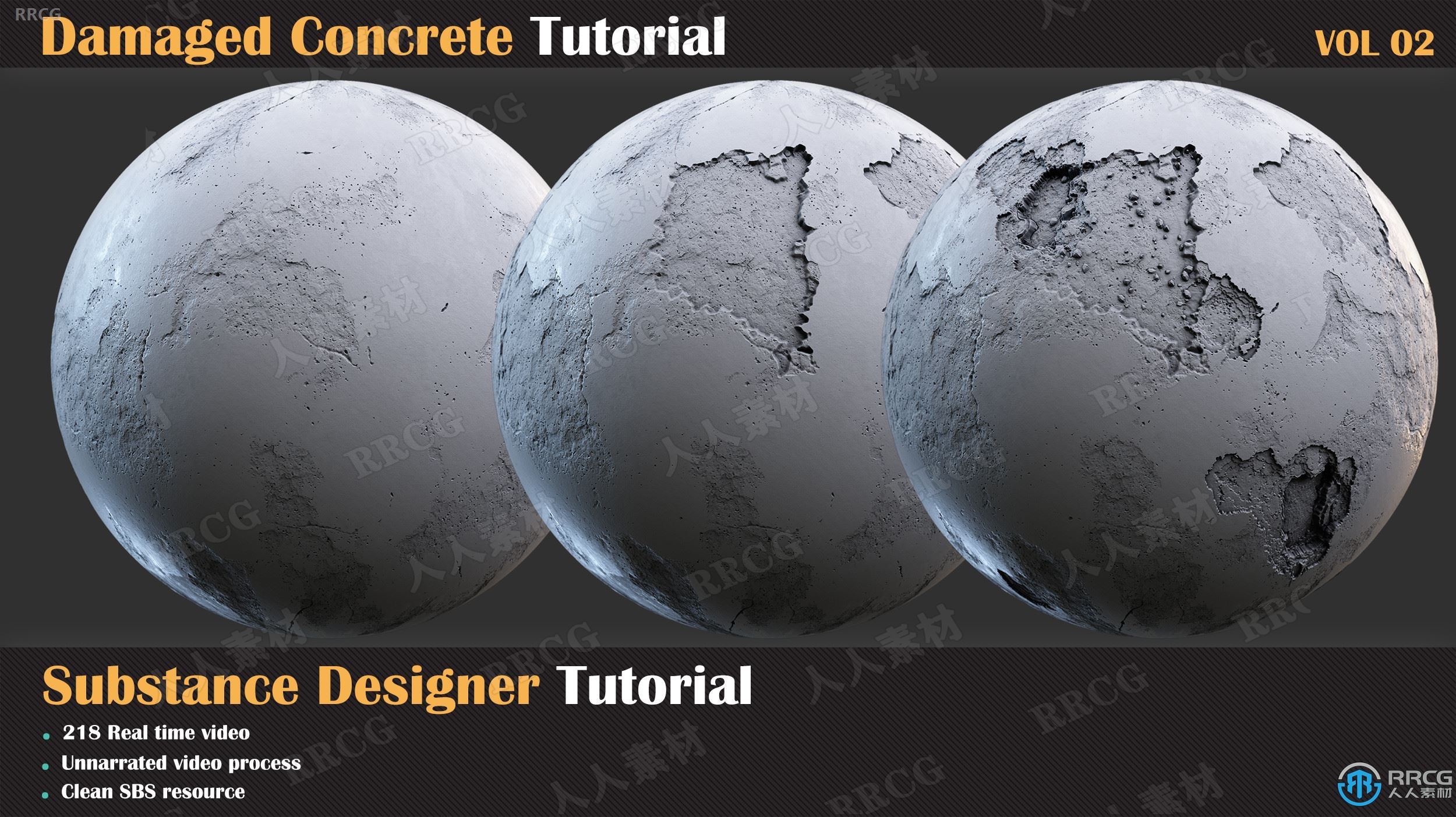 Substance 3D Designer破损混凝土材质制作视频教程
