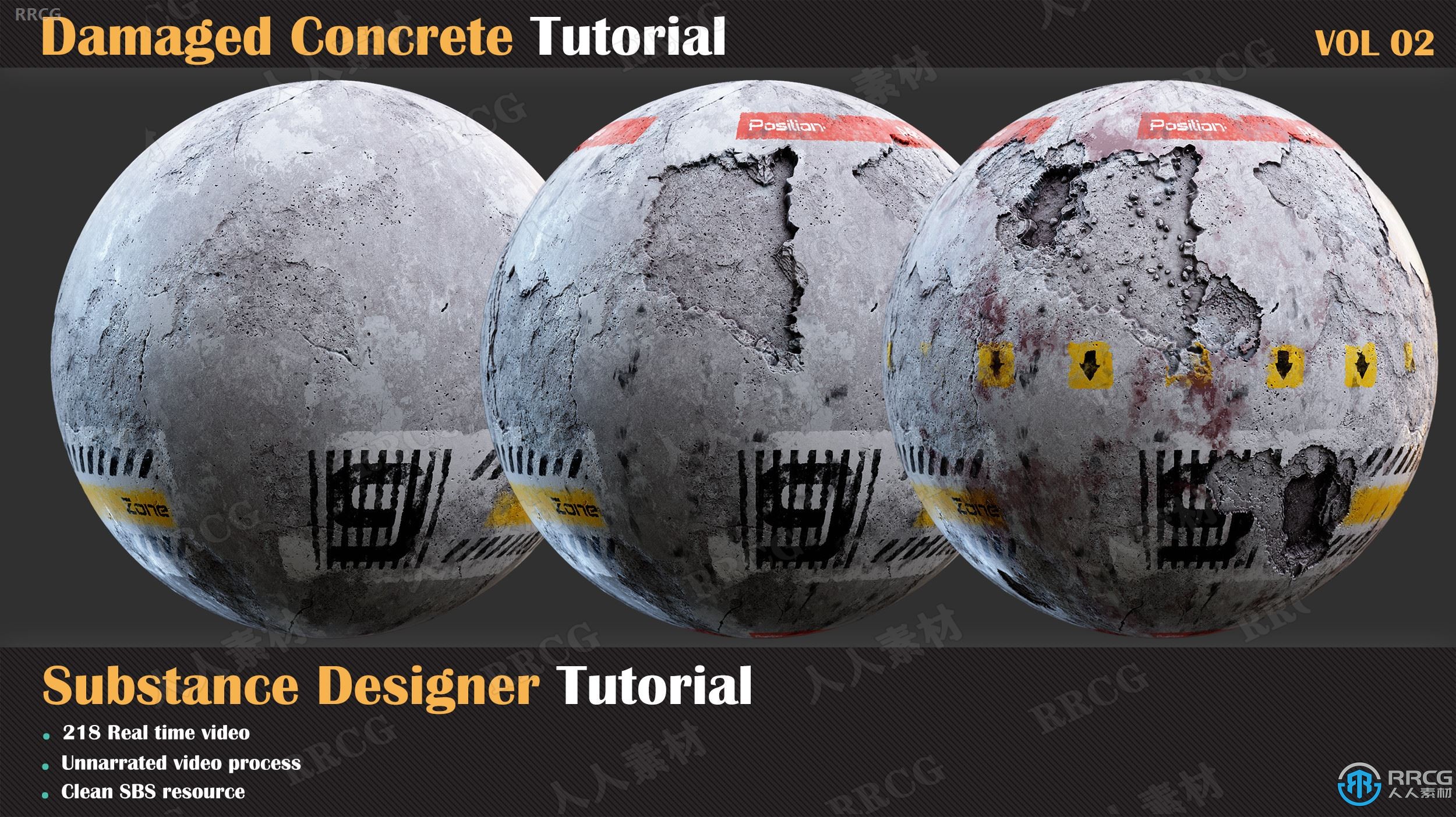 Substance 3D Designer破损混凝土材质制作视频教程