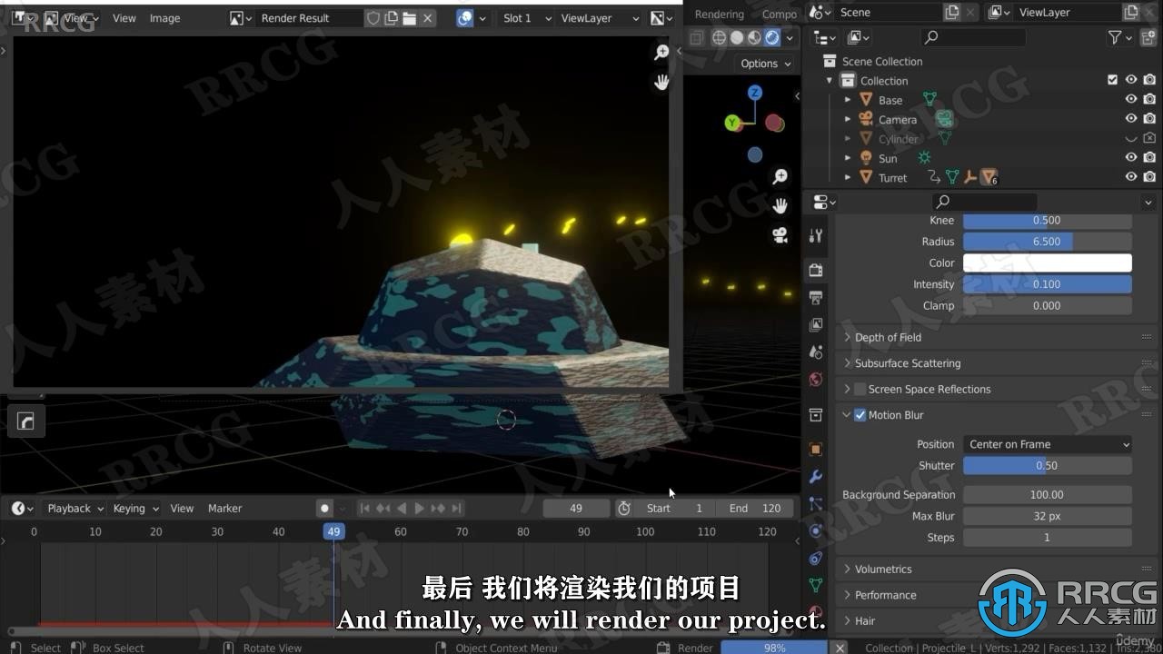 【中文字幕】Blender游戏防空炮塔完整实例制作视频教程