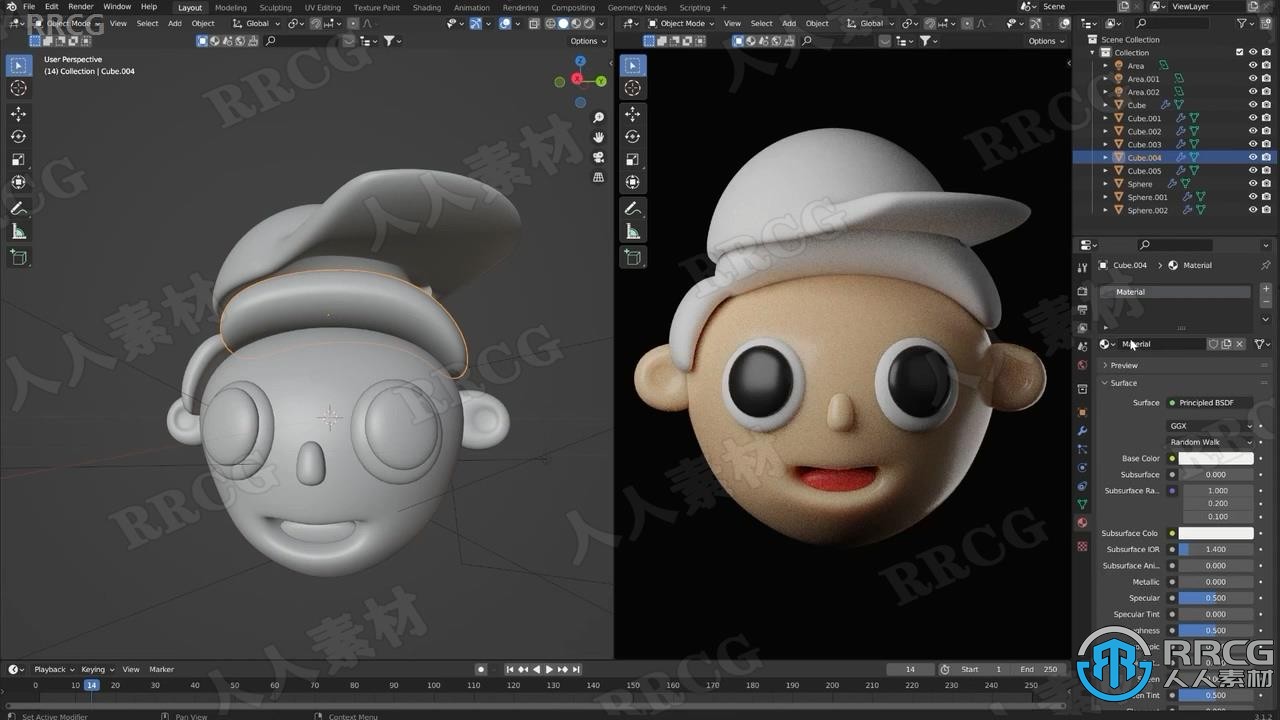 【中文字幕】Blender NFT角色实例制作训练视频教程