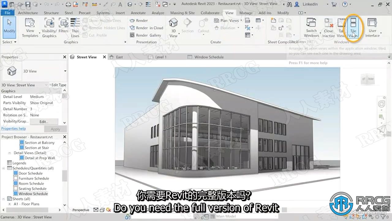 【中文字幕】Revit 2023基础核心技术训练视频教程