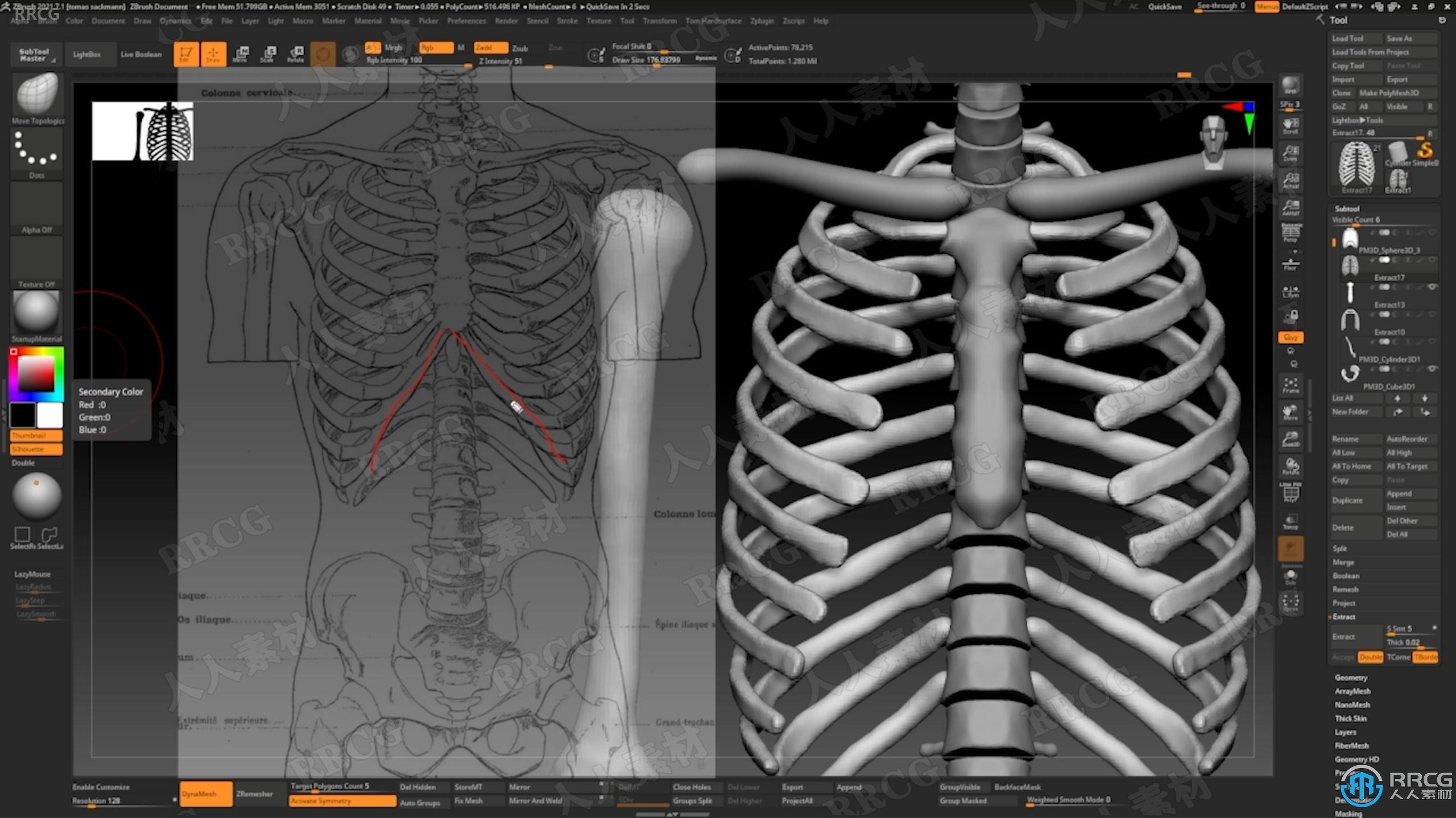 Zbrush逼真3D人体角色制作大师级视频教程