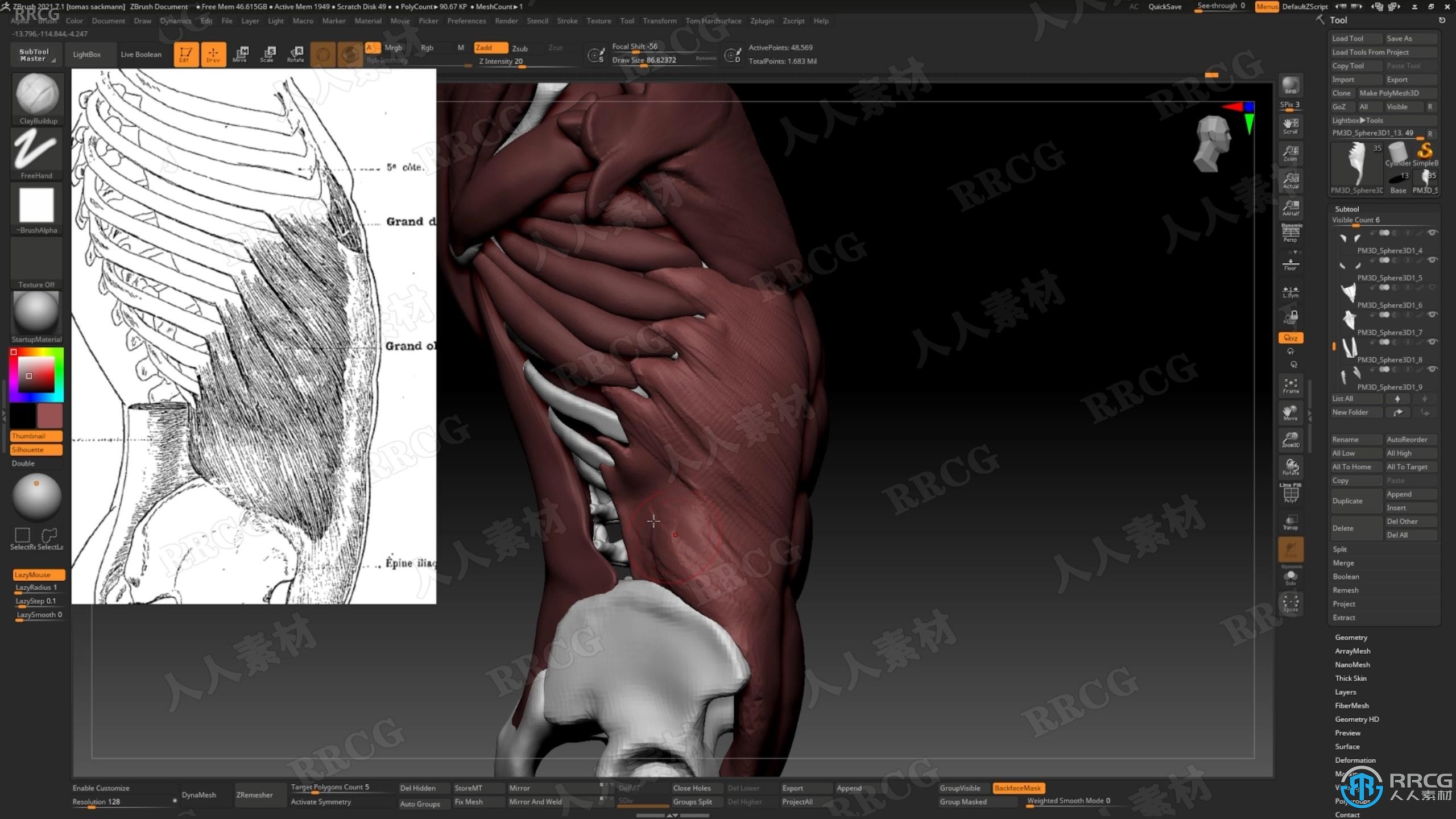 Zbrush逼真3D人体角色制作大师级视频教程