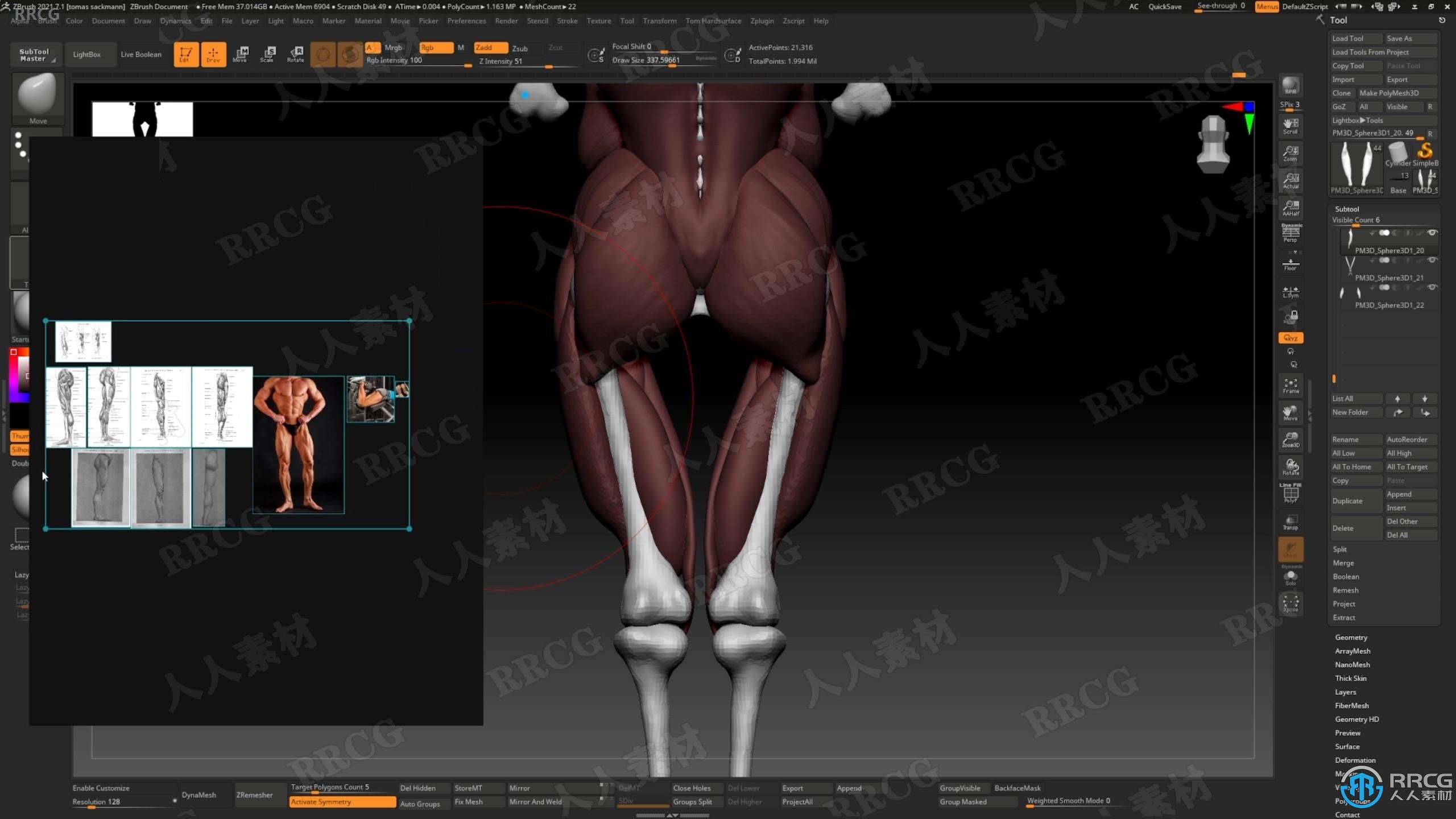 Zbrush逼真3D人体角色制作大师级视频教程