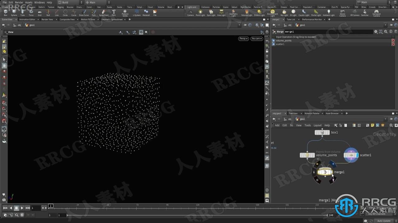 Houdini巧克力浆下落动画特效制作视频教程