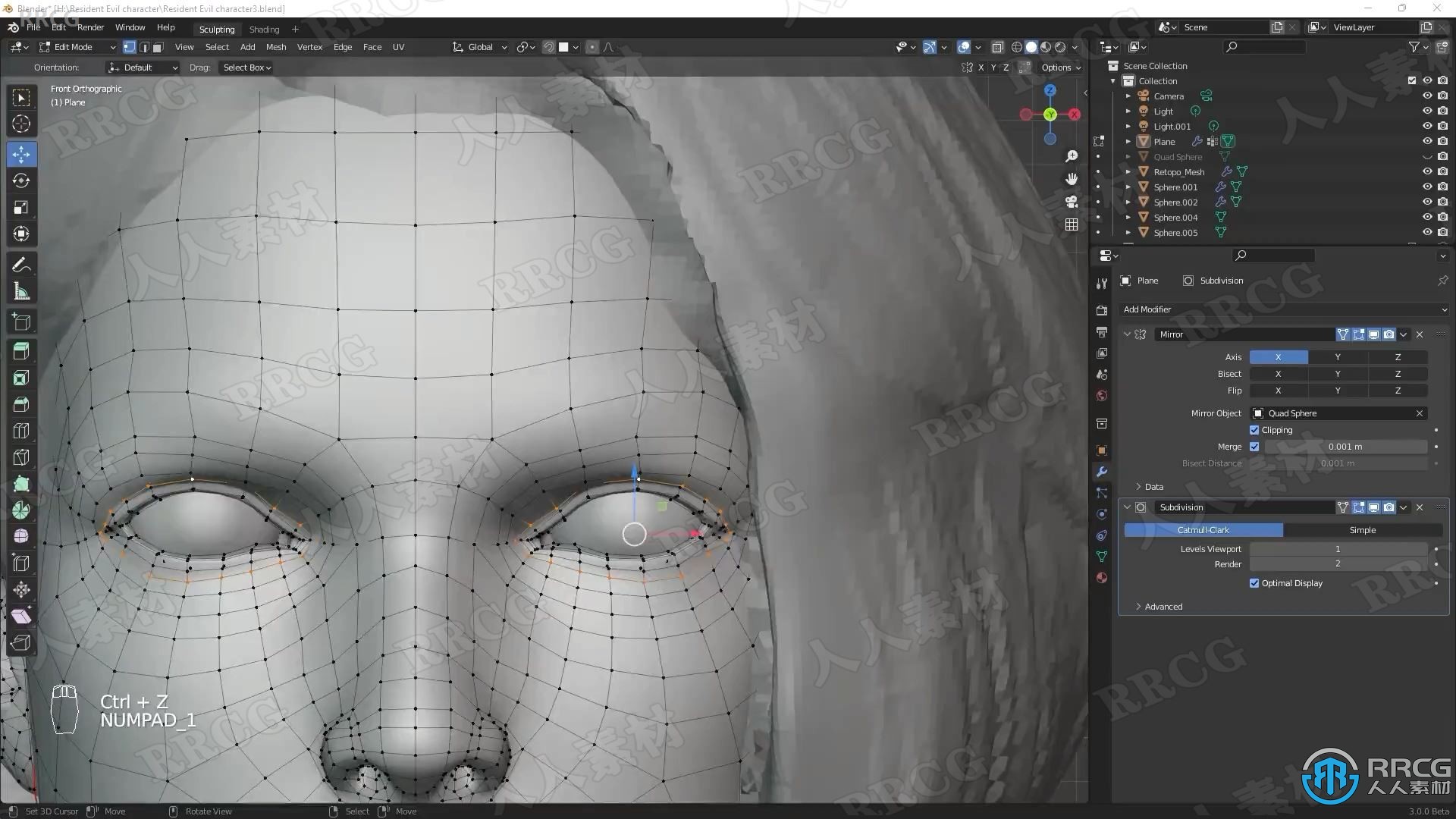 Blender 3D金发女孩角色完整制作工作流程视频教程