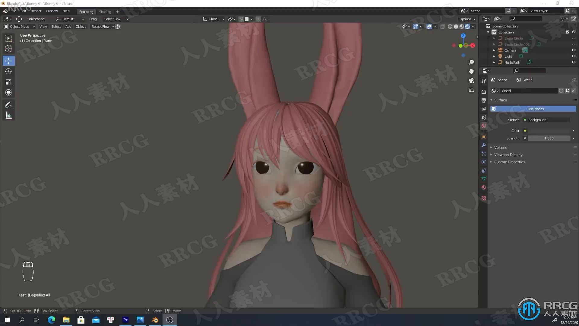 Blender兔女郎游戏角色完整制作工作流程视频教程