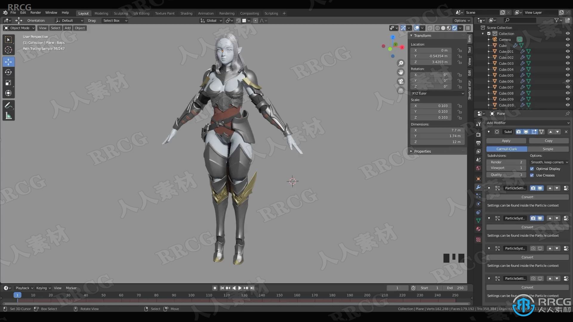 Blender女骑士游戏角色完整制作工作流程视频教程