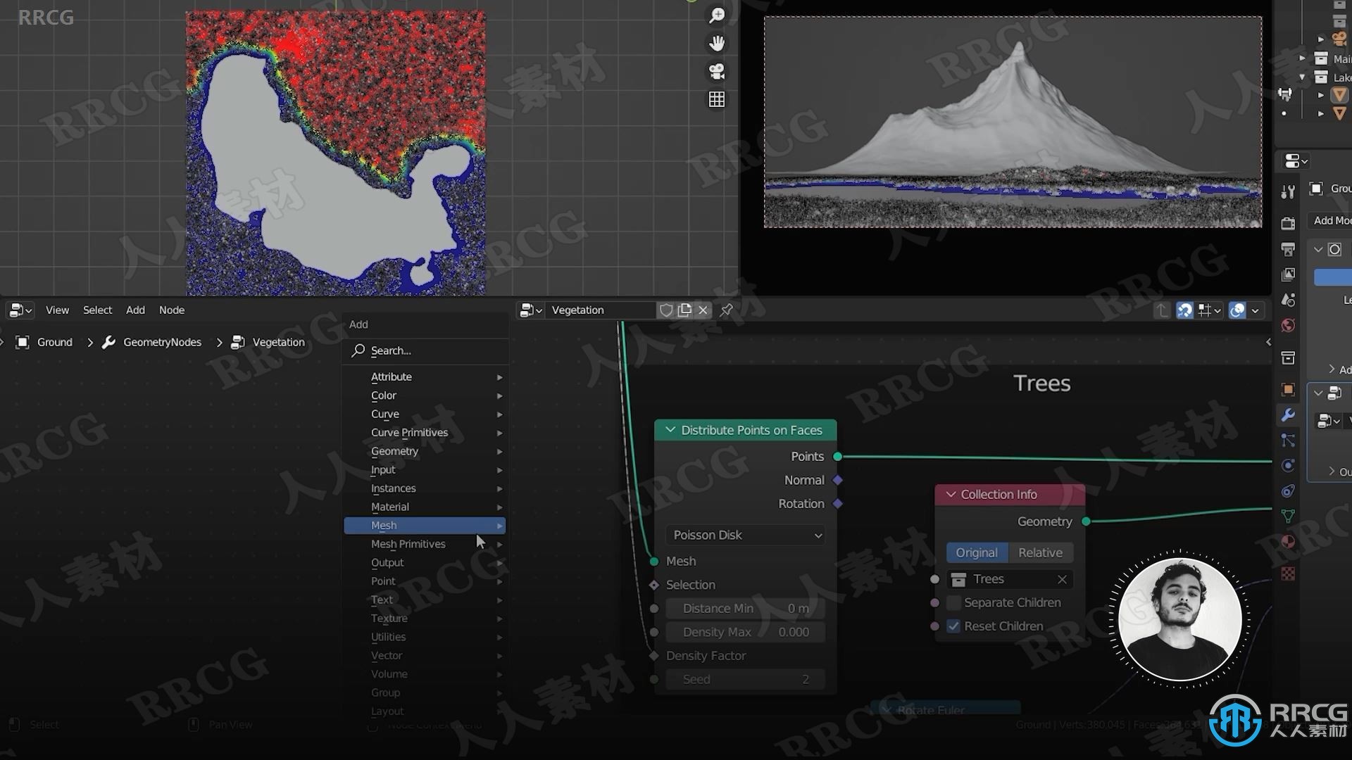 Blender逼真森林山脉景观实例制作视频教程