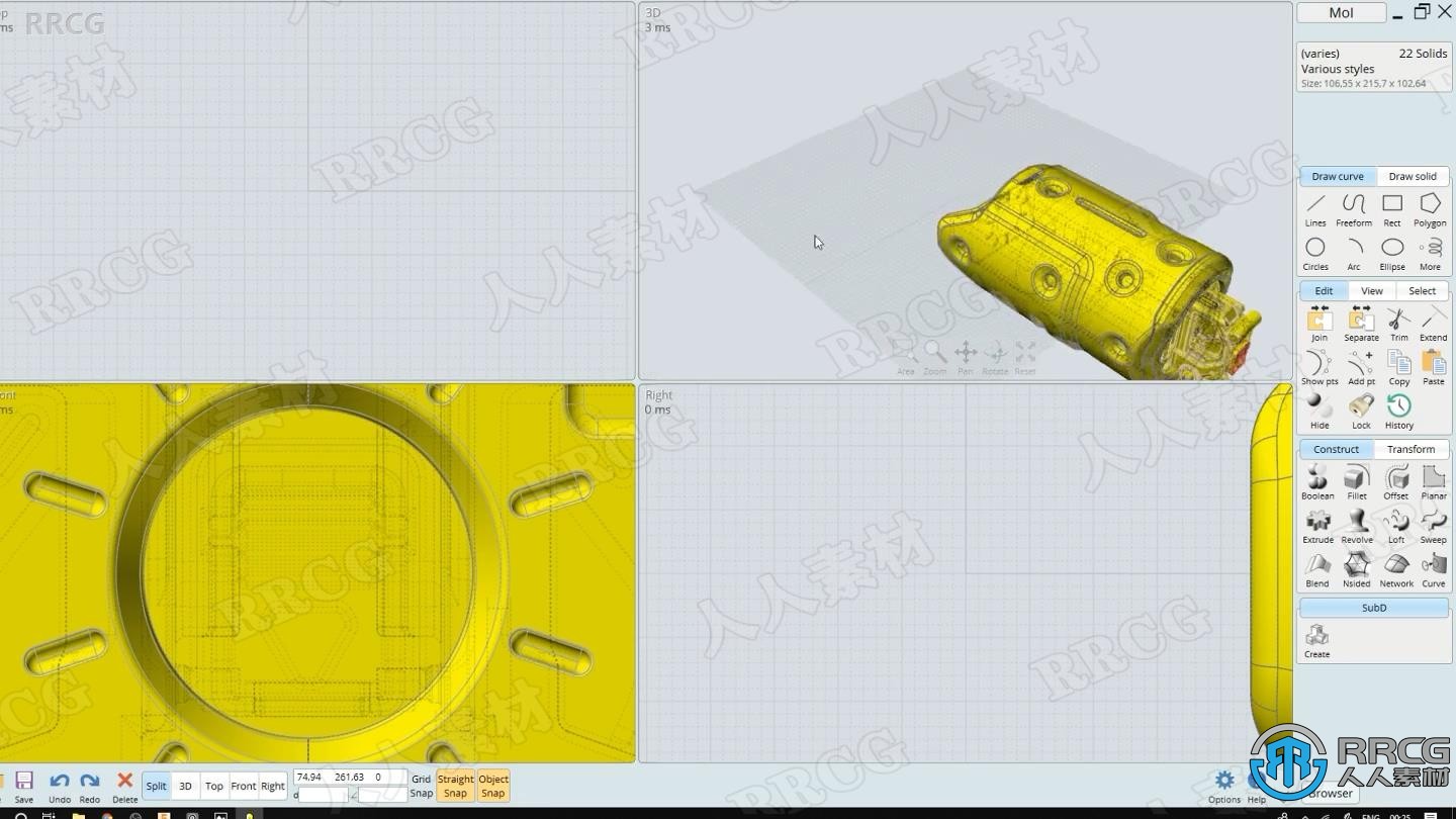 Fusion 360手榴弹游戏模型实例制作视频教程