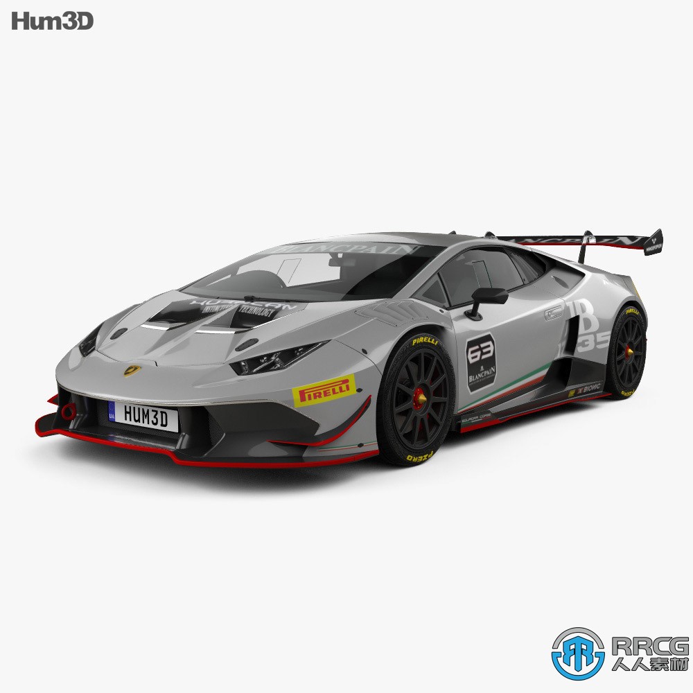 兰博基尼Lamborghini Huracan LP 620-2 Super Trofeo 2017款超跑汽车3D模型