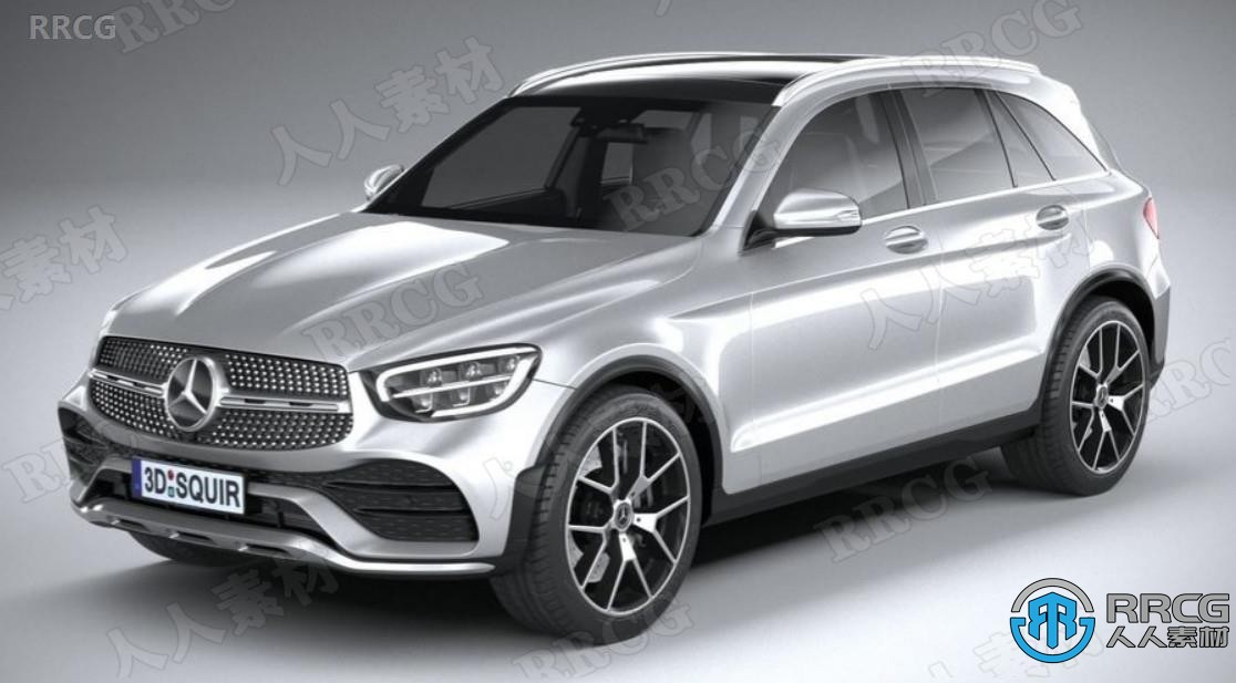 奔驰梅赛德斯Mercedes-Benz GLC AMG 2020款SUV汽车3D模型