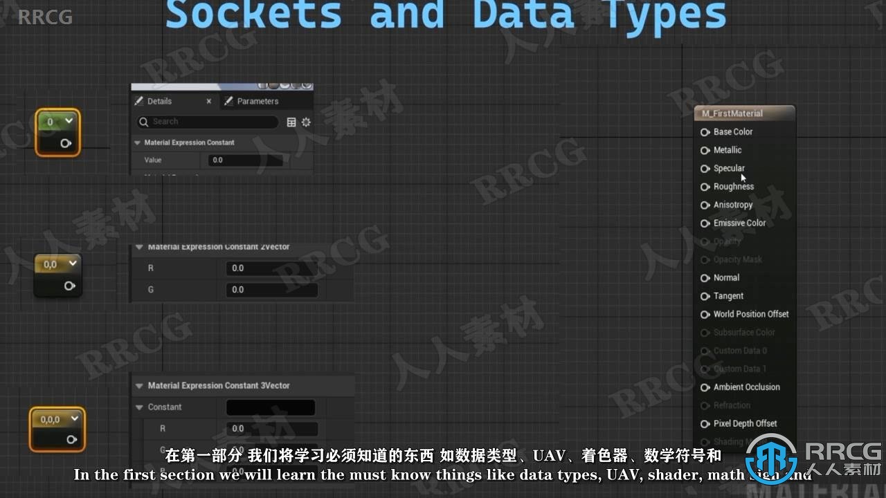 【中文字幕】UE5虚幻引擎材质制作核心技术视频教程