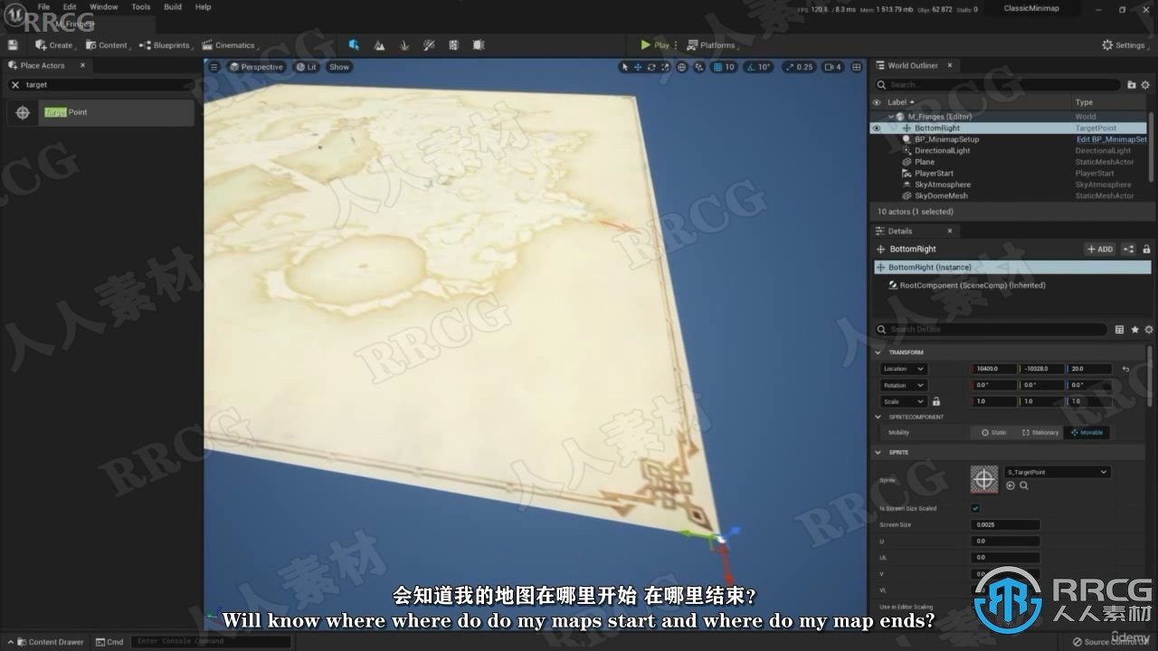 【中文字幕】UE5类最终幻想游戏迷你地图制作流程视频教程