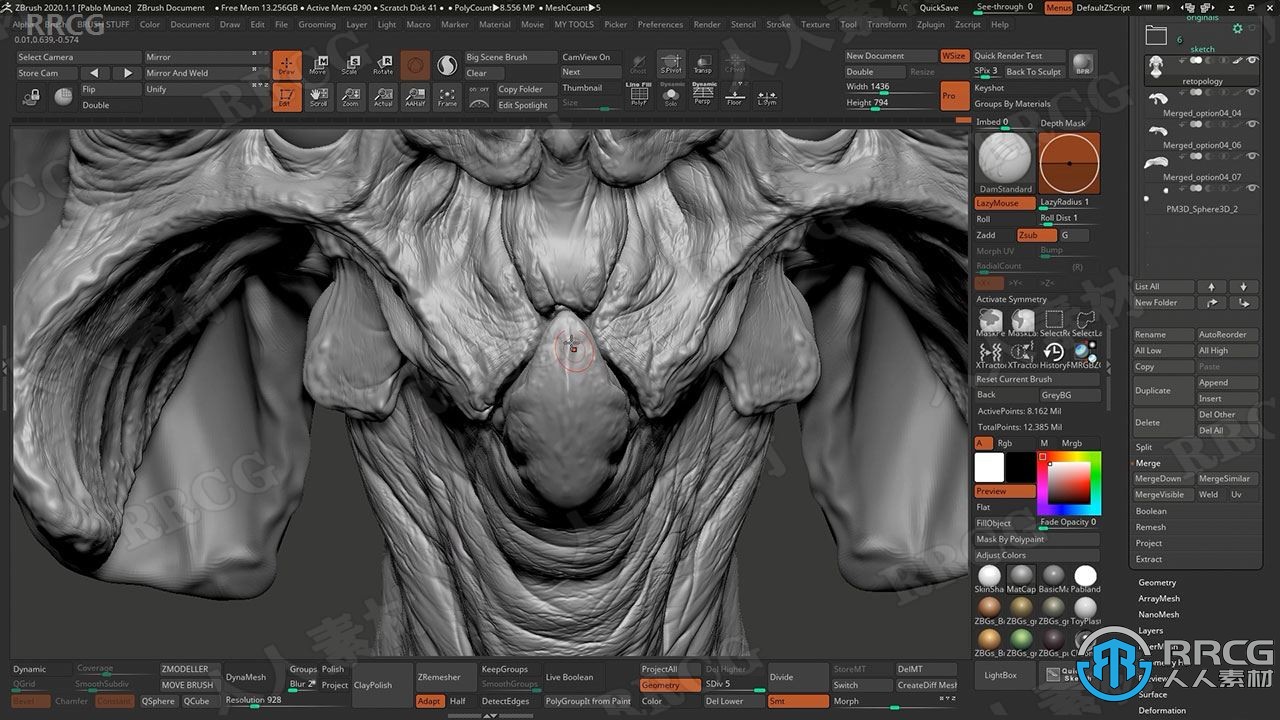 ZBrush原创概念艺术生物角色设计全流程视频教程