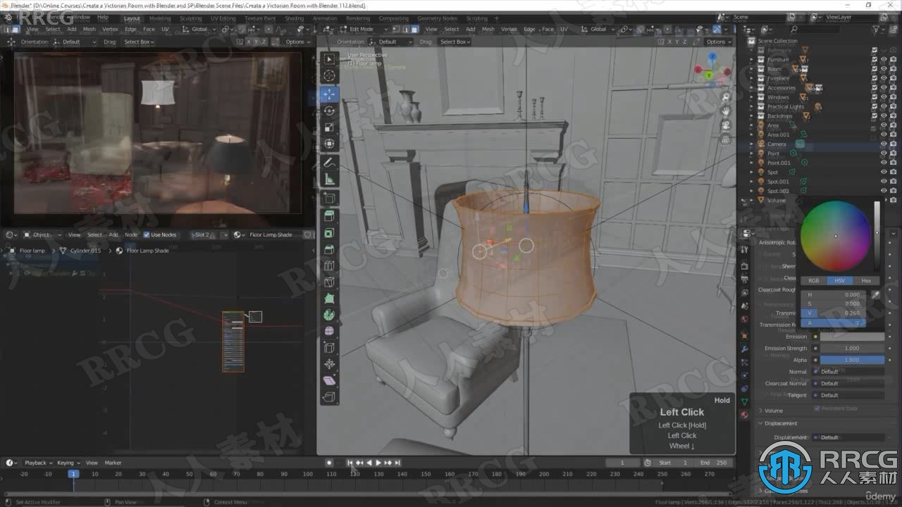 【中文字幕】Blender和SP维多利亚欧式房间实例制作视频教程