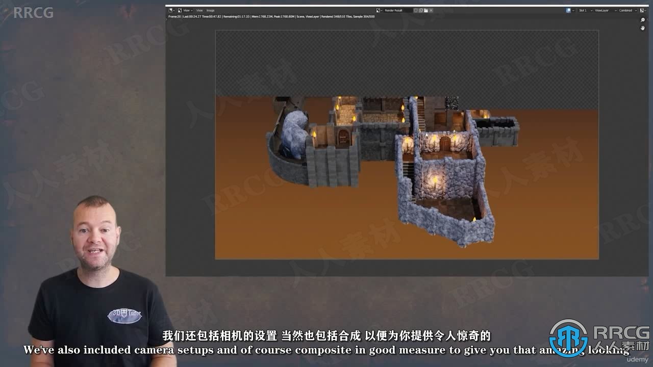 【中文字幕】Blender和UE5暗黑地牢风格模块化RPG游戏制作视频教程