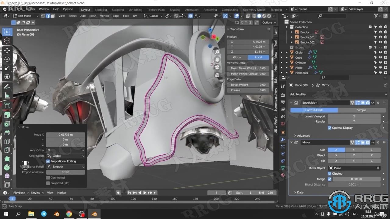 【中文字幕】Blender与Substance Painter游戏头盔制作视频教程