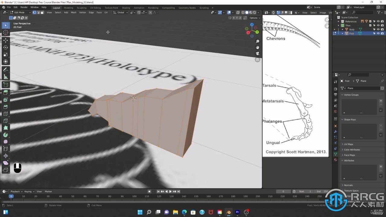 Blender 3.0+暴龙从建模到贴图完整实例制作视频教程