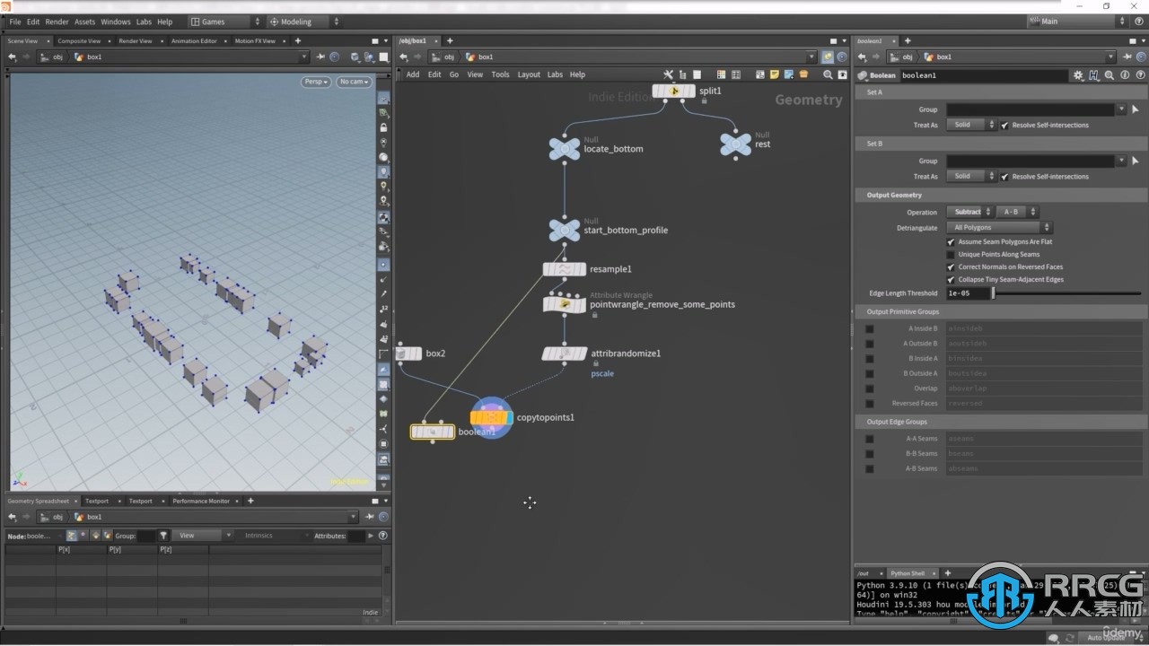 Houdini19.5程序化建模Scifi HDA技术训练视频教程