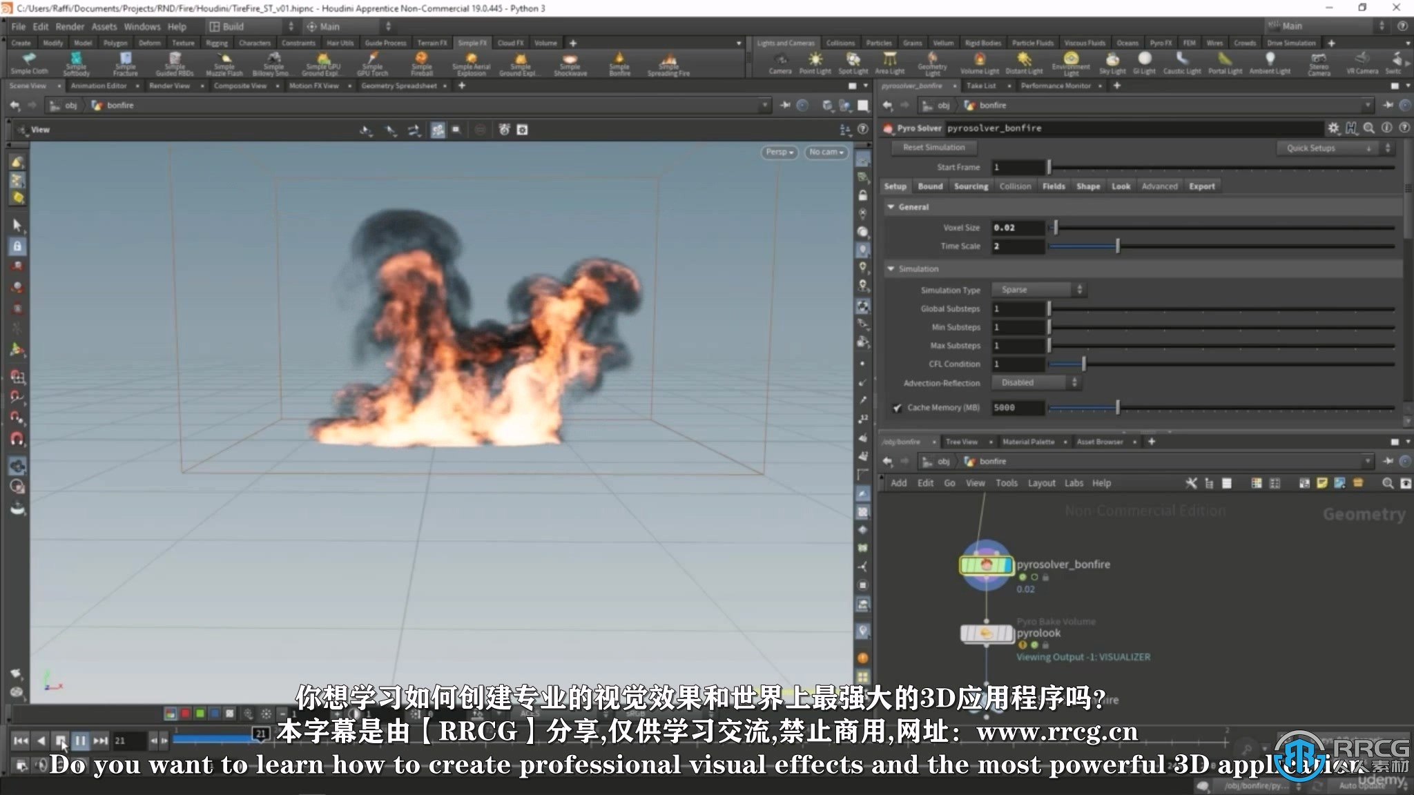 【中文字幕】Houdini 19视觉特效完整技能训练视频教程