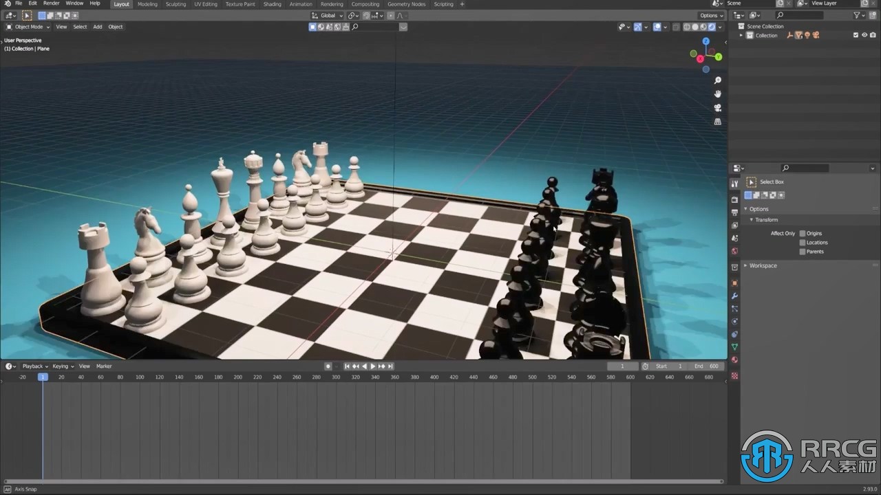 Blender国际象棋场景实例训练视频教程