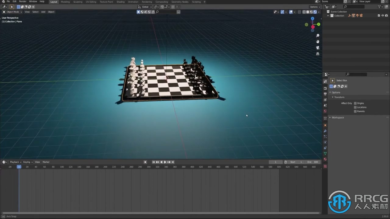Blender国际象棋场景实例训练视频教程