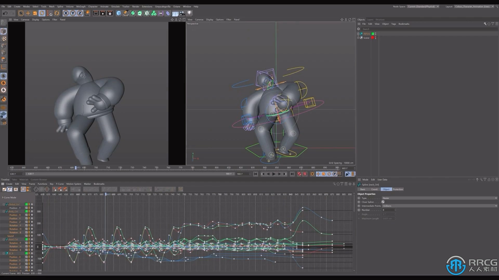 Cinema 4D角色动画完整6组实例制作训练视频教程