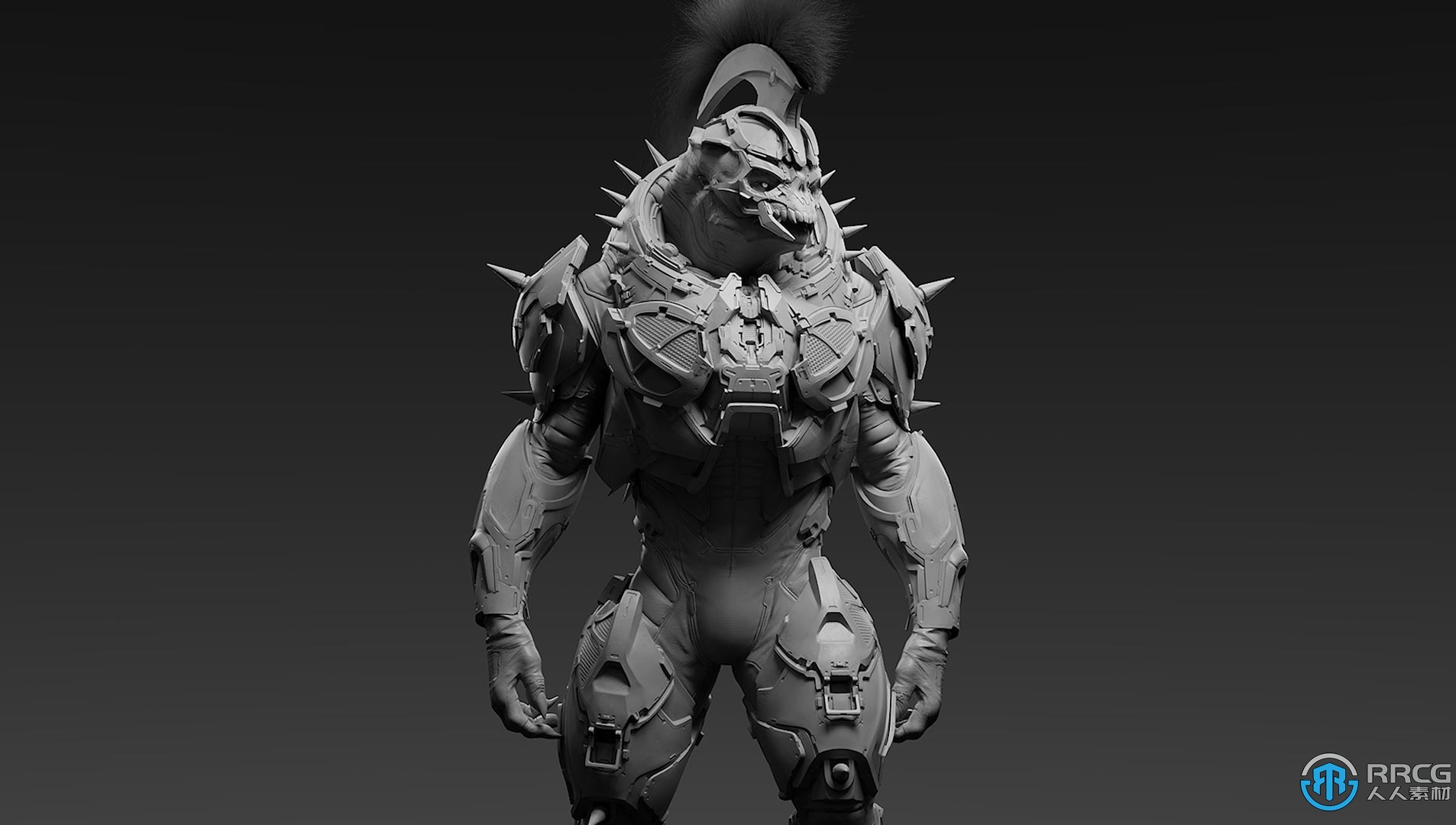 Zbrush游戏电影高级外星角色雕刻制作流程视频教程